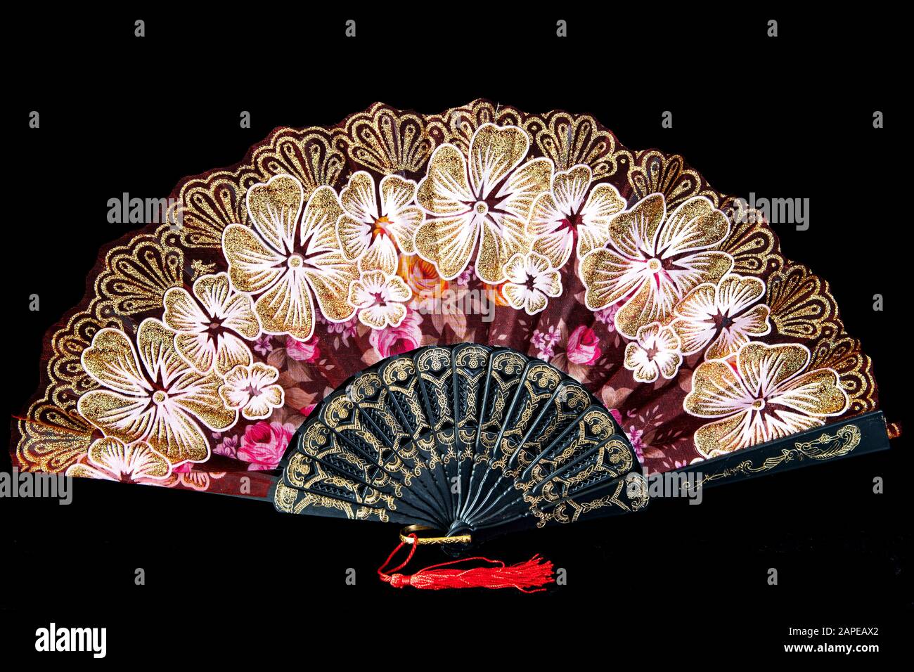 Traditional spanish flamenco hand fan hi-res stock photography and