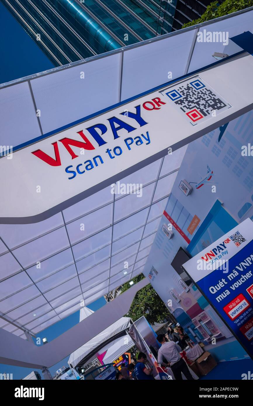 Online Friday, every Friday trade fair held on Nguyen Hue, District 1, Ho Chi Minh City, Vietnam Stock Photo