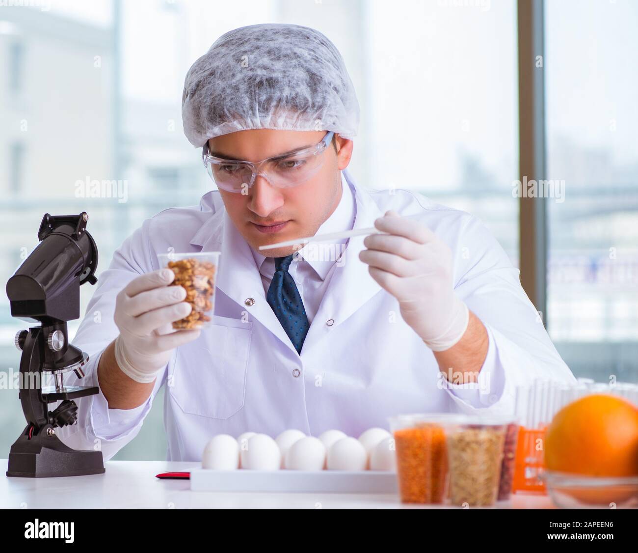 The nutrition expert testing food products in lab Stock Photo Alamy