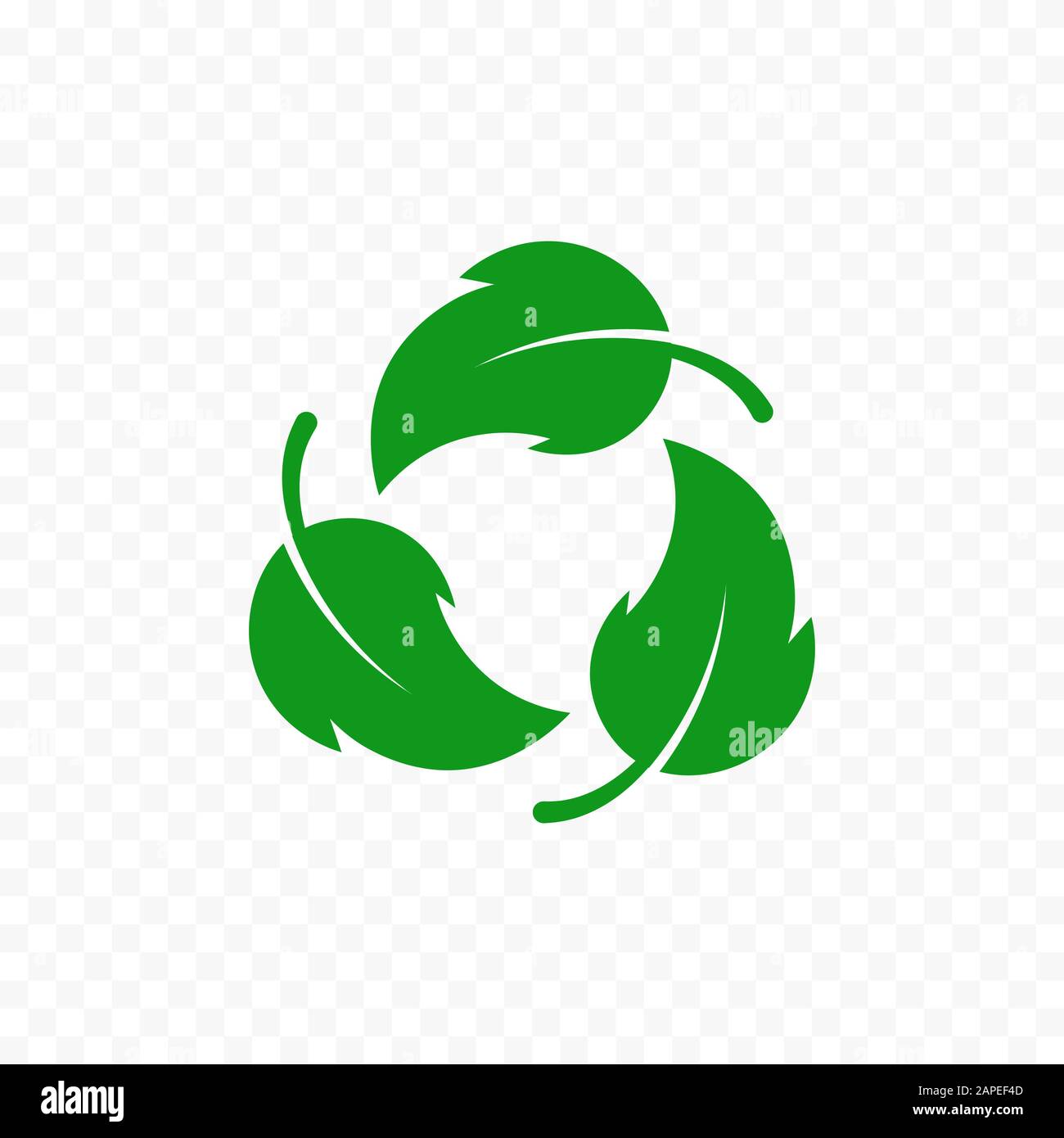 Eco green leaves label. Biodegradable icon. Recycle ecology vector
