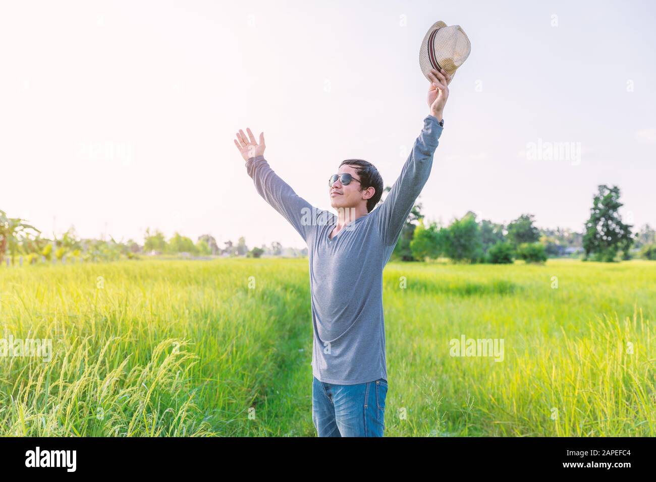 Happy african american tourists hi-res stock photography and images - Alamy