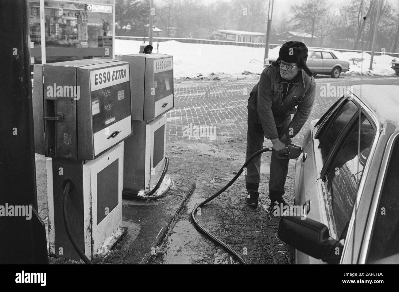Petrol cheaper (up to 10 cents). ESSO gas station in Amsterdam Date 23