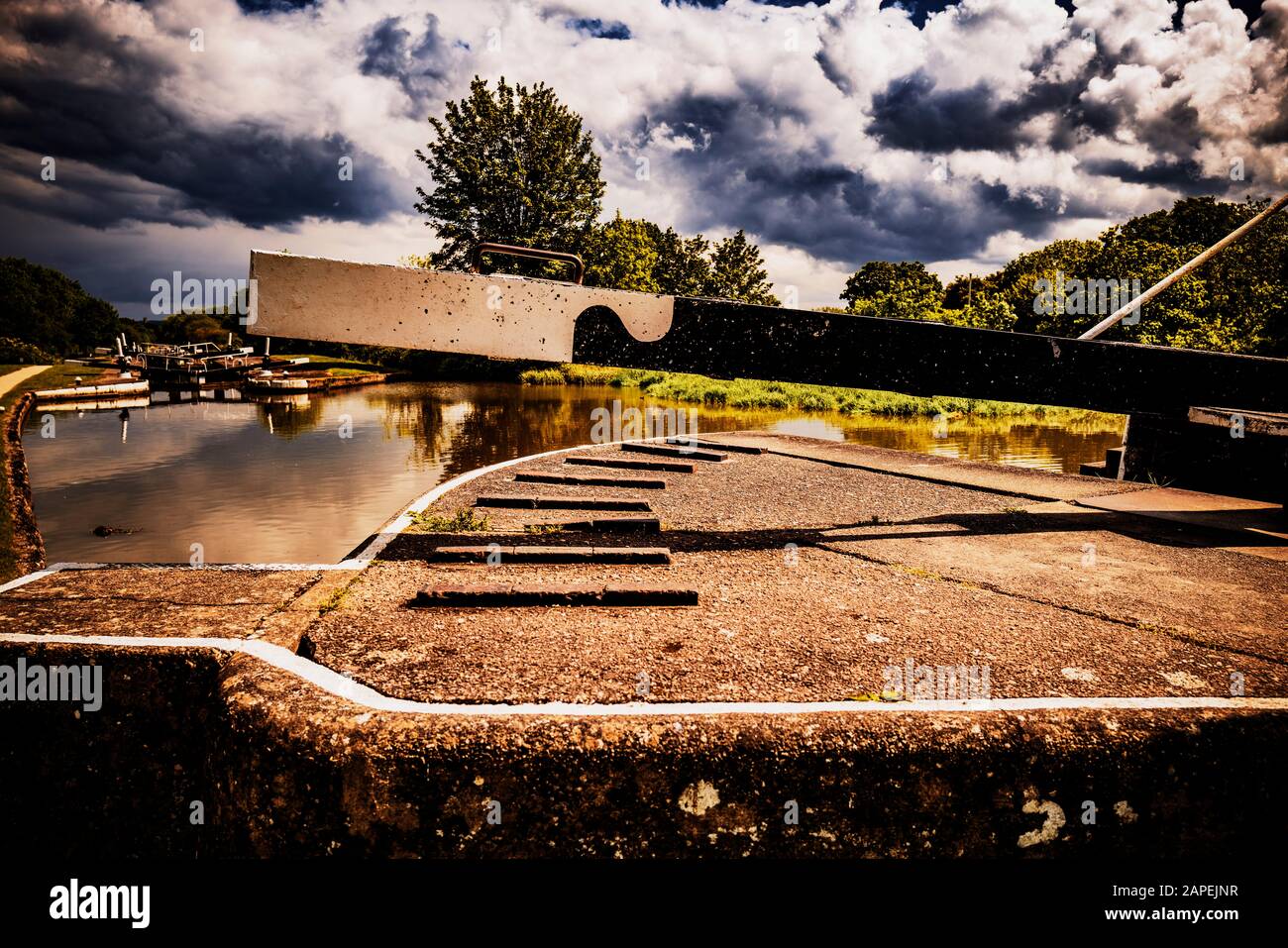 hatton locks grand union canal warwickshire england uk Stock Photo Alamy