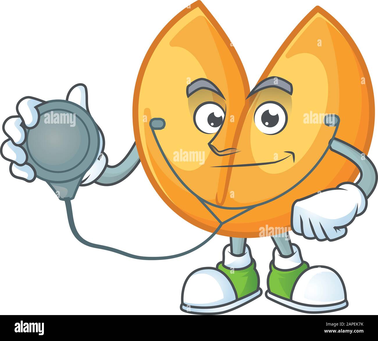 Chinese fortune cookie cartoon character style in a Doctor costume with tools Stock Vector Image