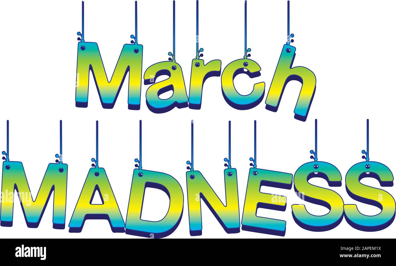 March Madness Hanging Banner Stock Photo
