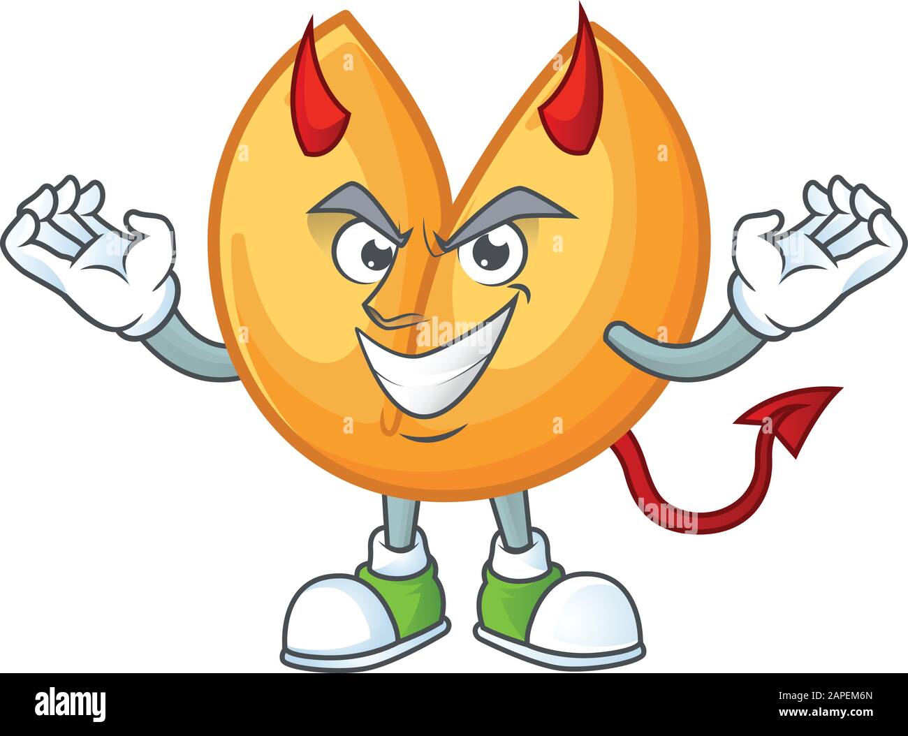 Devil chinese fortune cookie Cartoon character design Stock Vector Image & Art Alamy