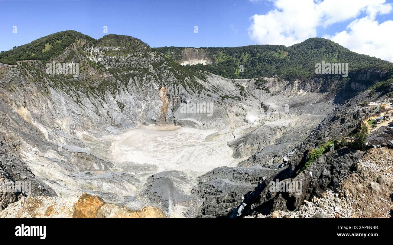 Tangkuban Perahu Volcano, Indonesia. Stock Photo