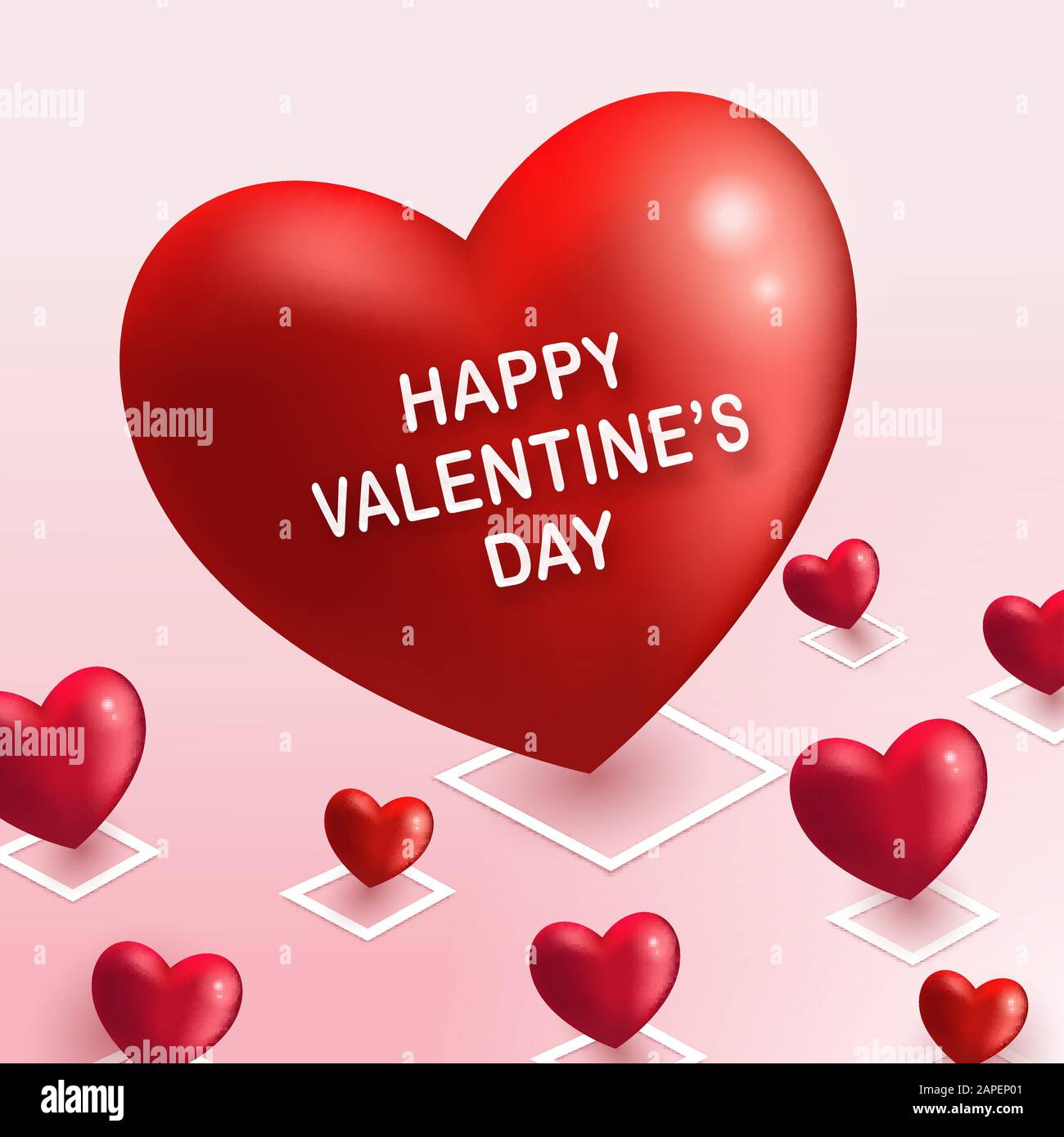 Valentine's Day seamless pattern, 3d hearts Stock Vector by ©silvionka  63613689