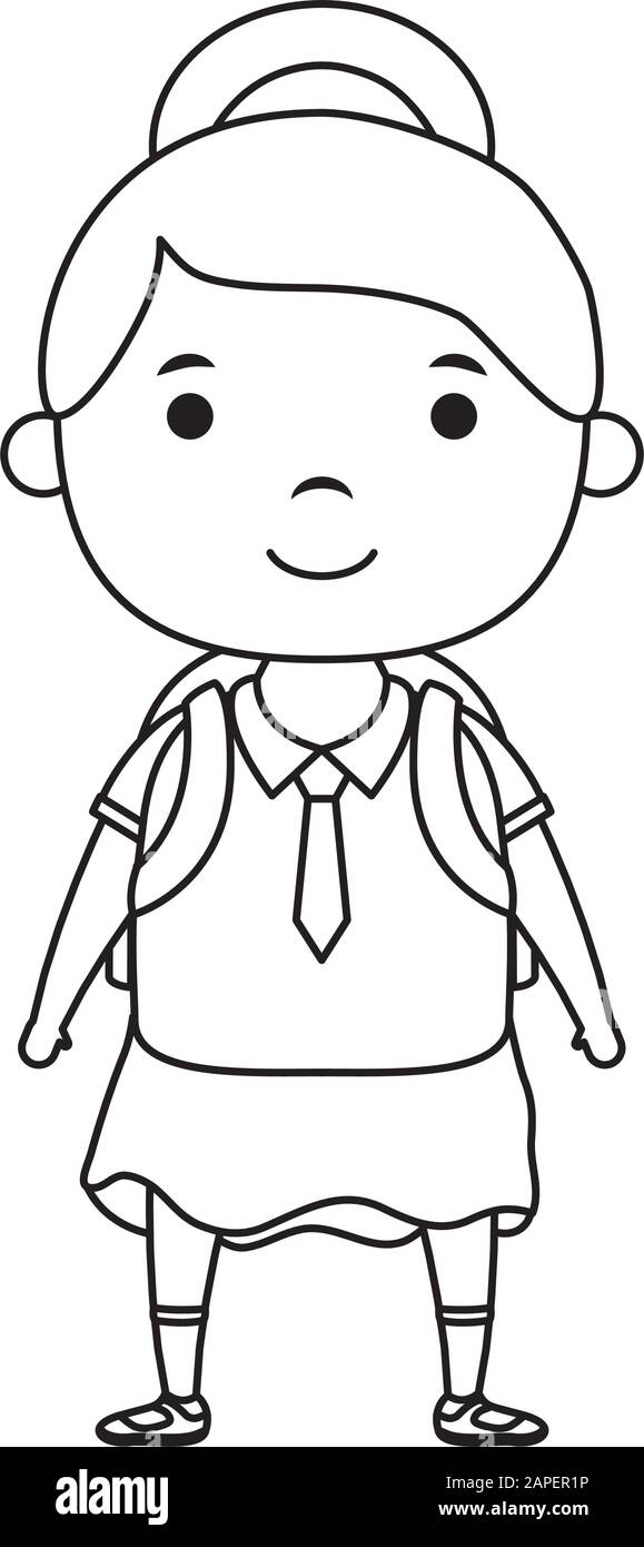 cute little student girl character Stock Vector Image & Art - Alamy