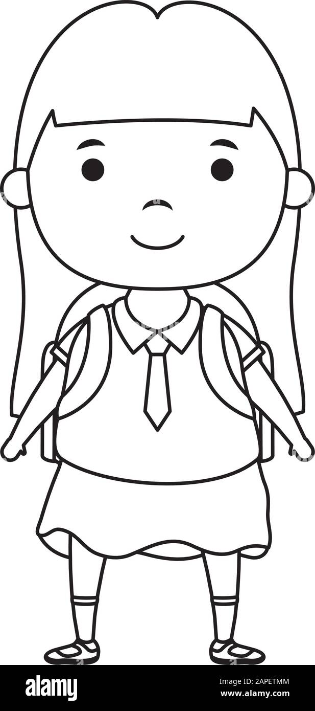 cute little student girl character Stock Vector Image & Art - Alamy