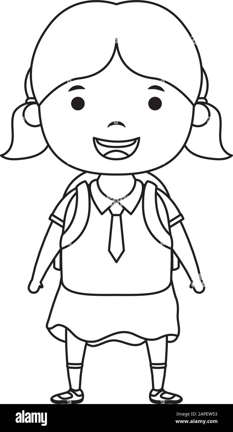 cute little student girl character Stock Vector Image & Art - Alamy
