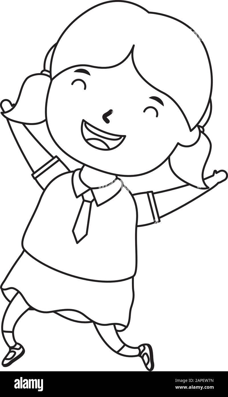 cute little student girl character Stock Vector Image & Art - Alamy
