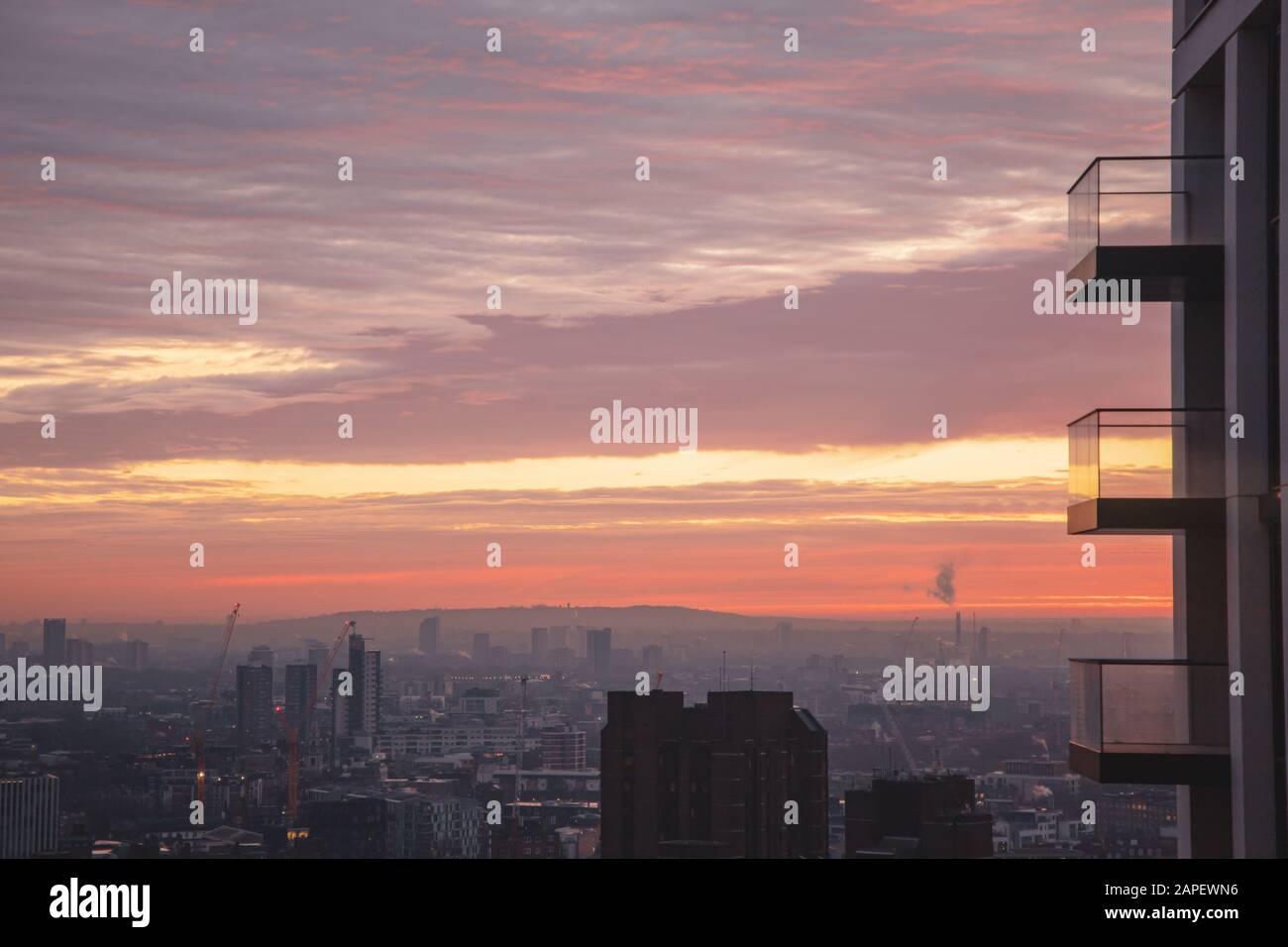 London Panoramic view on city from a high Stock Photo