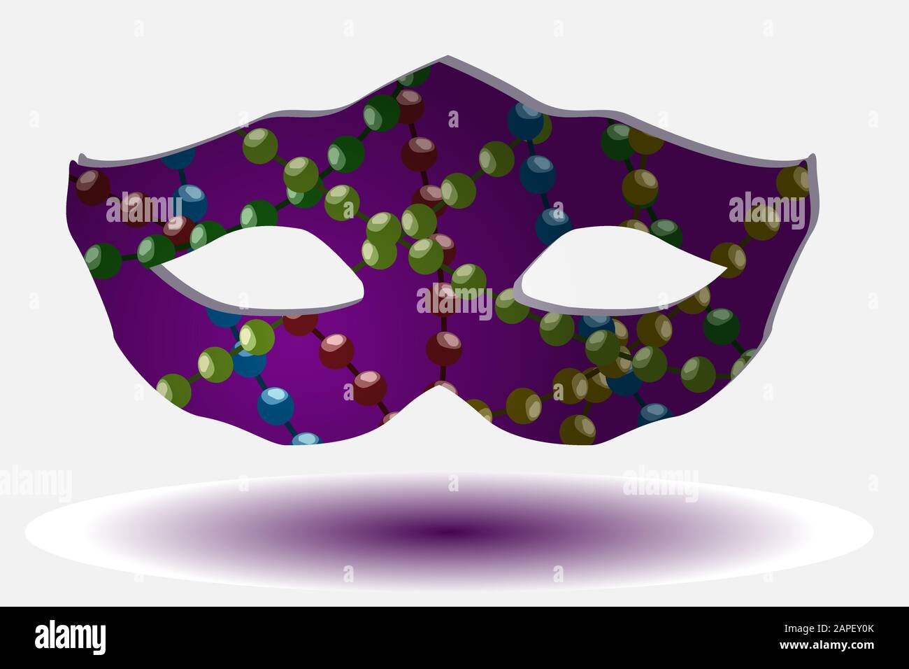 Mask in the traditional colors of Mardi Gras Stock Vector Image & Art