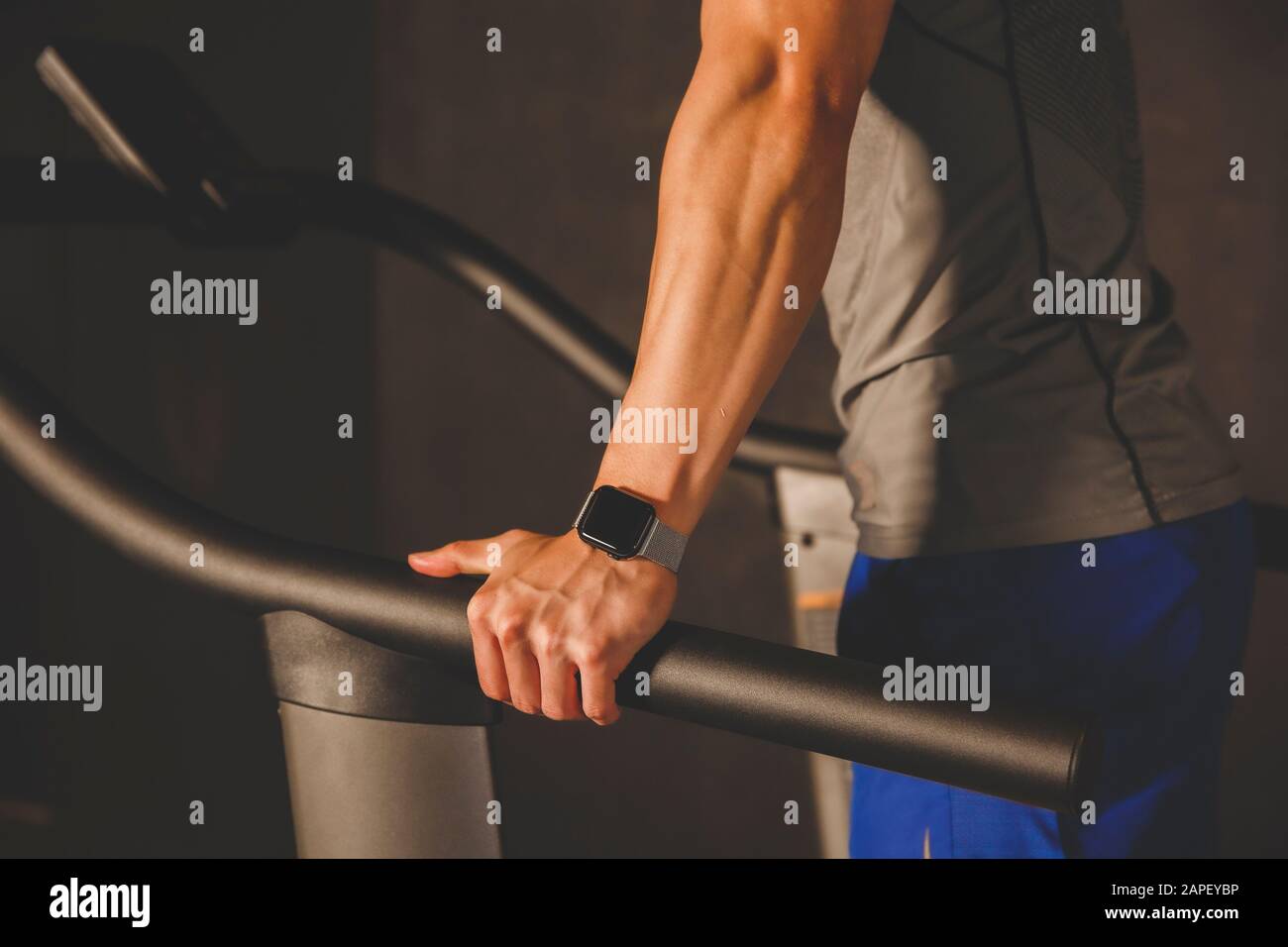 Male and female exercising in gym. Sport, fitness, weightlifting and training concept 406 Stock Photo