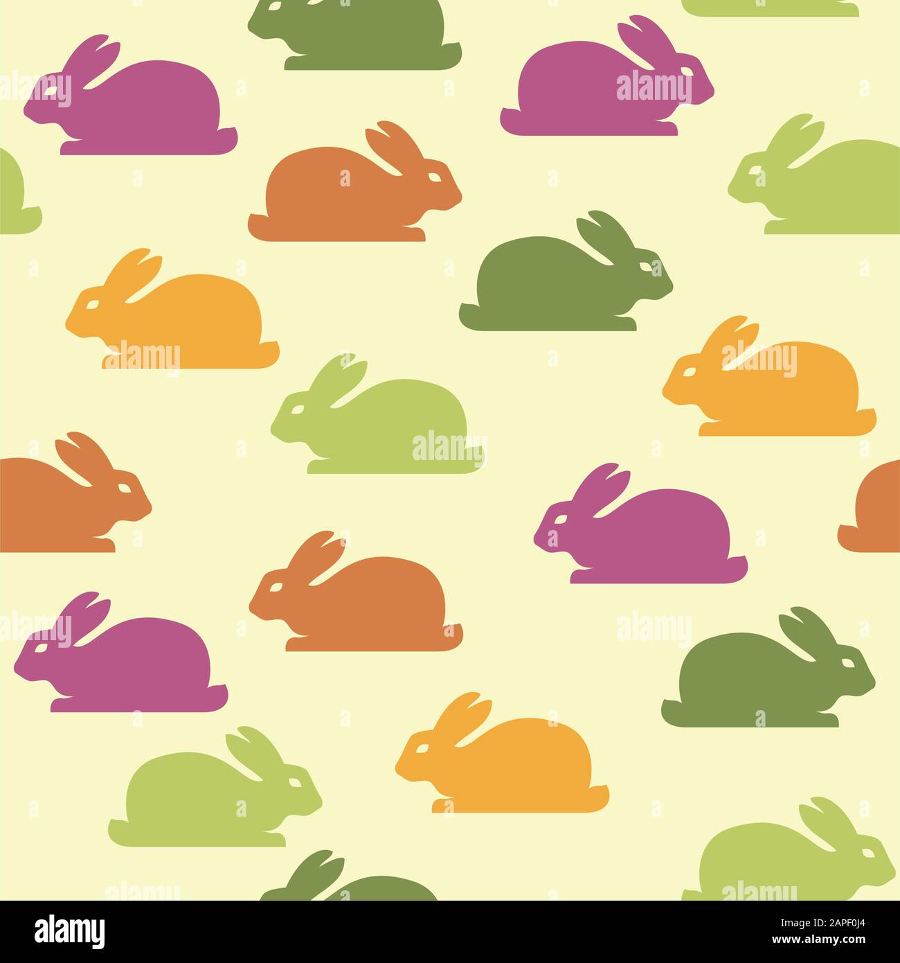 Seamless background with funny bunnies Stock Vector