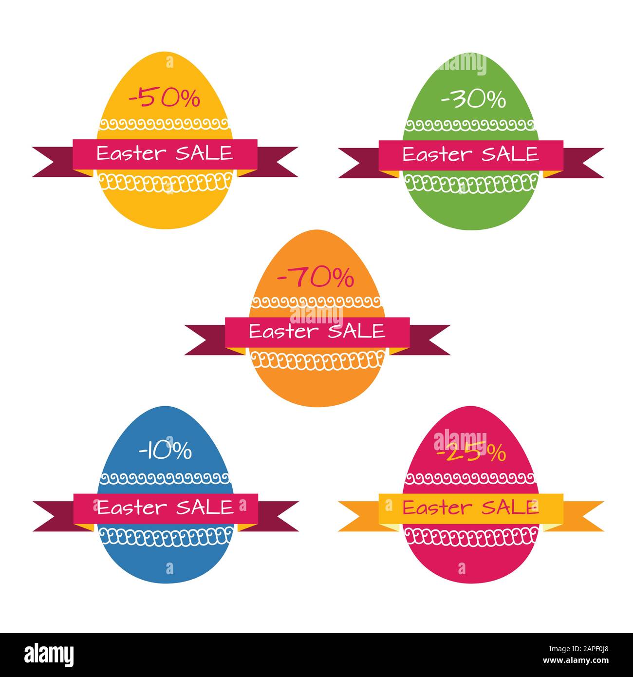 Tags template for easter sale Stock Vector