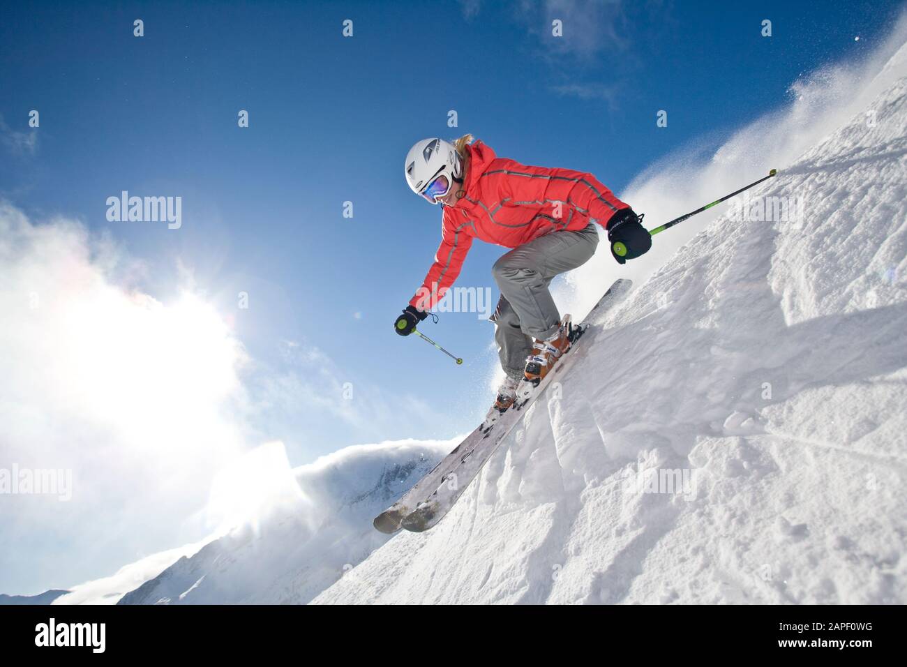 Skiing In The Austrian Alps Stock Photo - Alamy