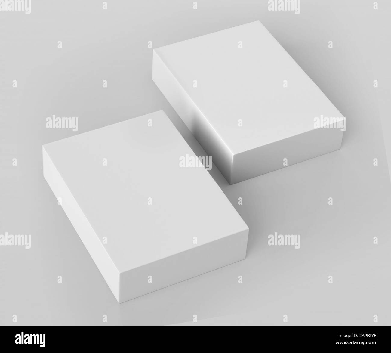 Download Blank White Software Box Mockup Medium Size Cardboard Package Box 3d Rendering Isolated On Light Gray Background Ready For Your Design Stock Photo Alamy