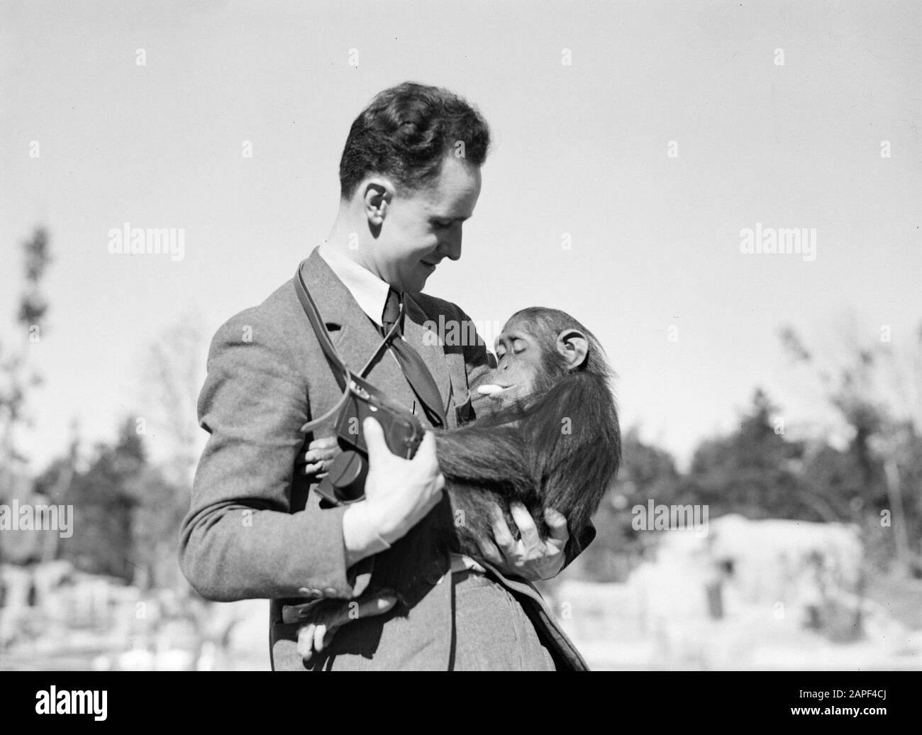 Zoo Jardin des Plantes, Vincennes Description: Bonnieux with a monkey