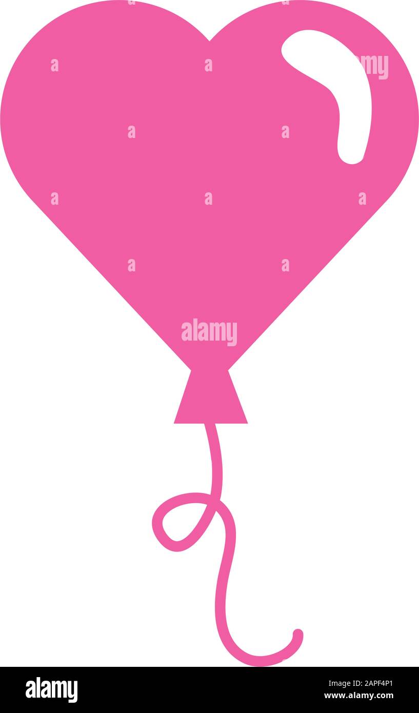 happy valentines day heart balloon helium Stock Vector Image & Art - Alamy