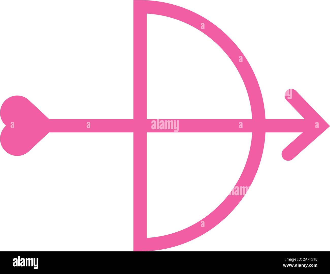 happy valentines day arch with heart arrow Stock Vector Image & Art - Alamy