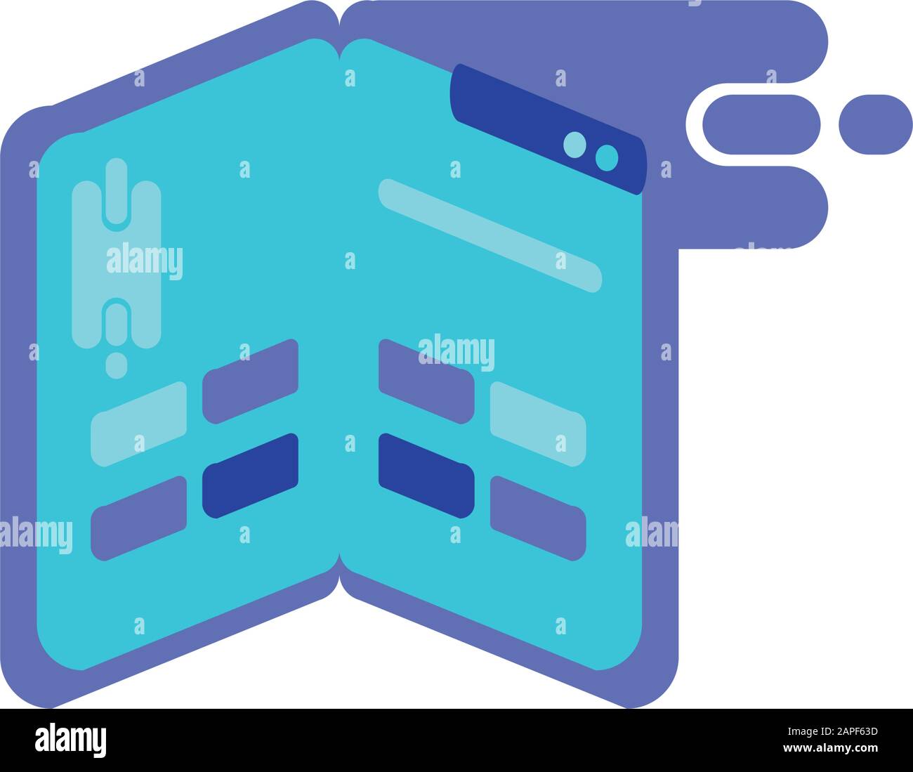 Website page design, Technology internet media layout development and ...