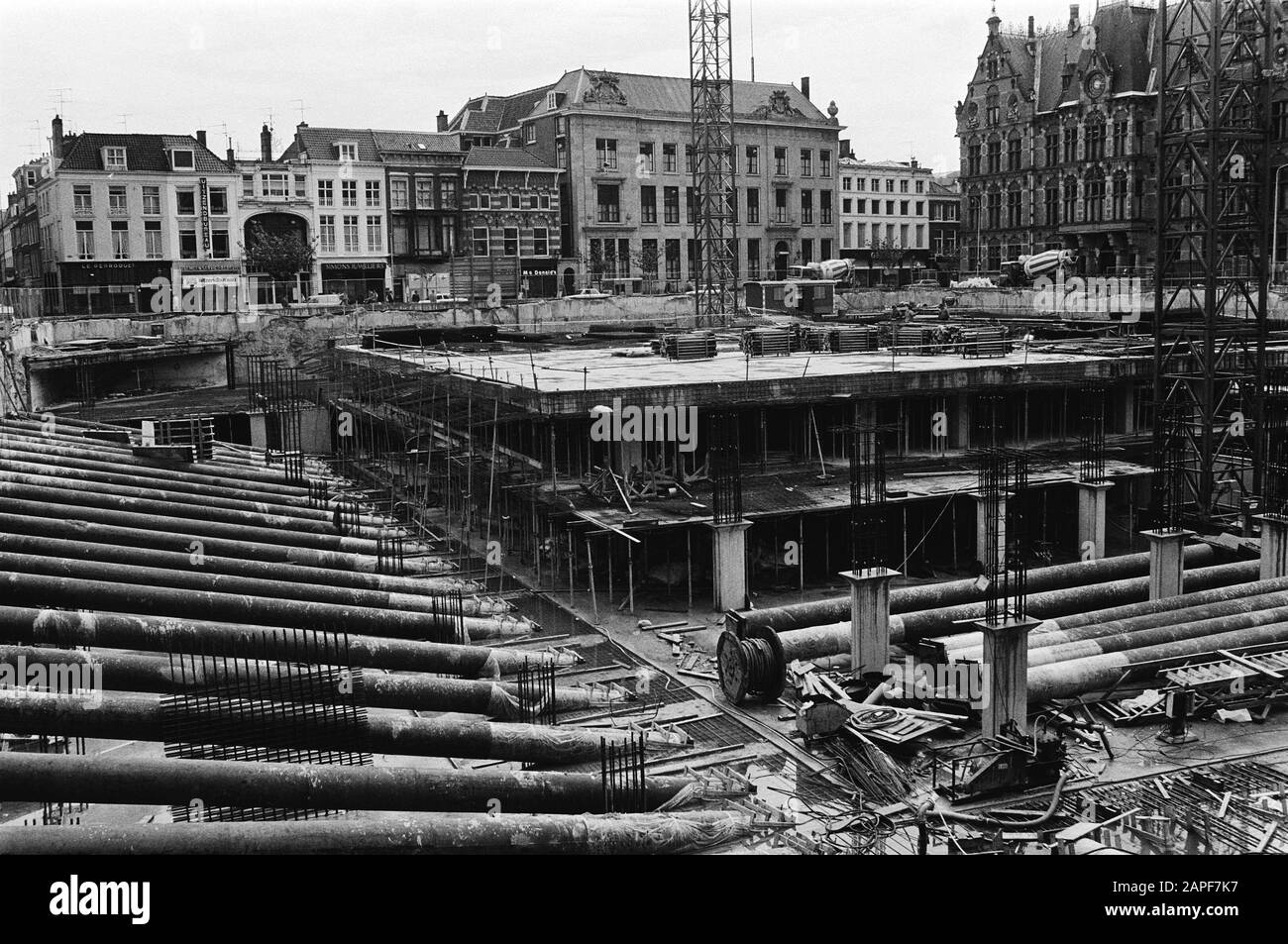 Construction Parking Garage Plein In The Hague Date 17 June 1980
