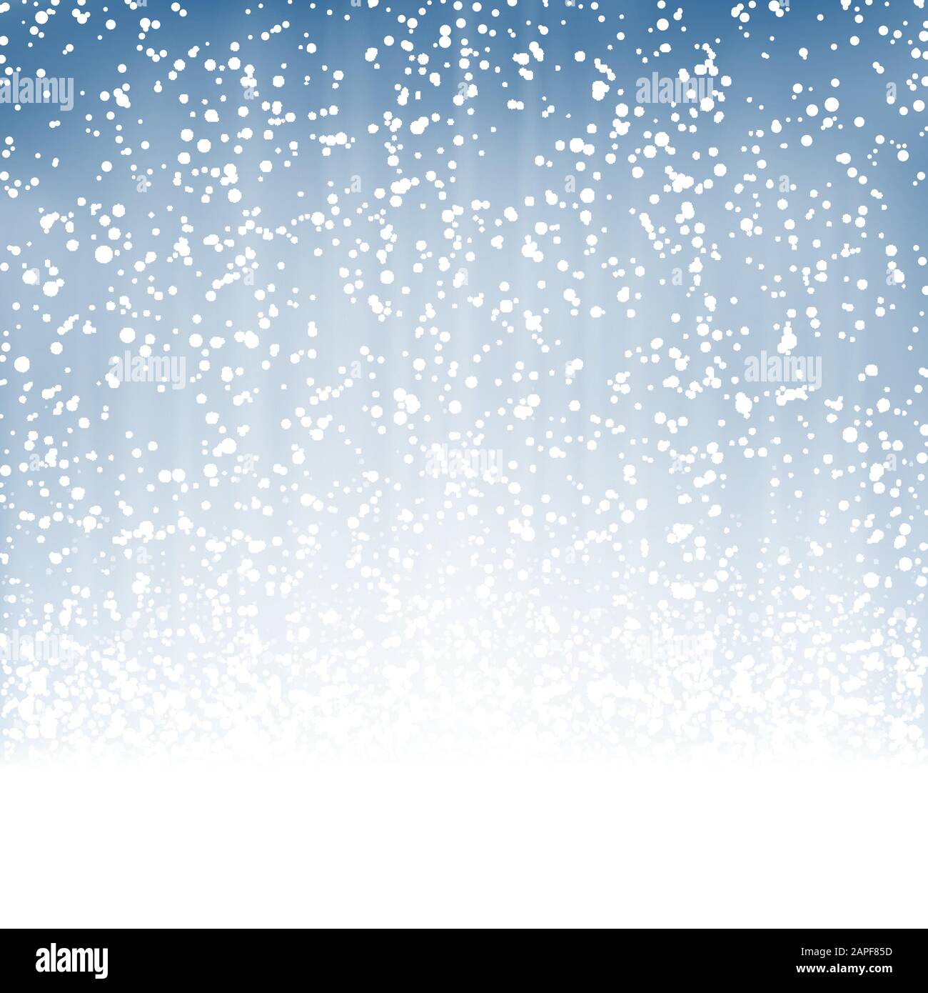 vector file with beautiful falling snow flakes on blue colored ...