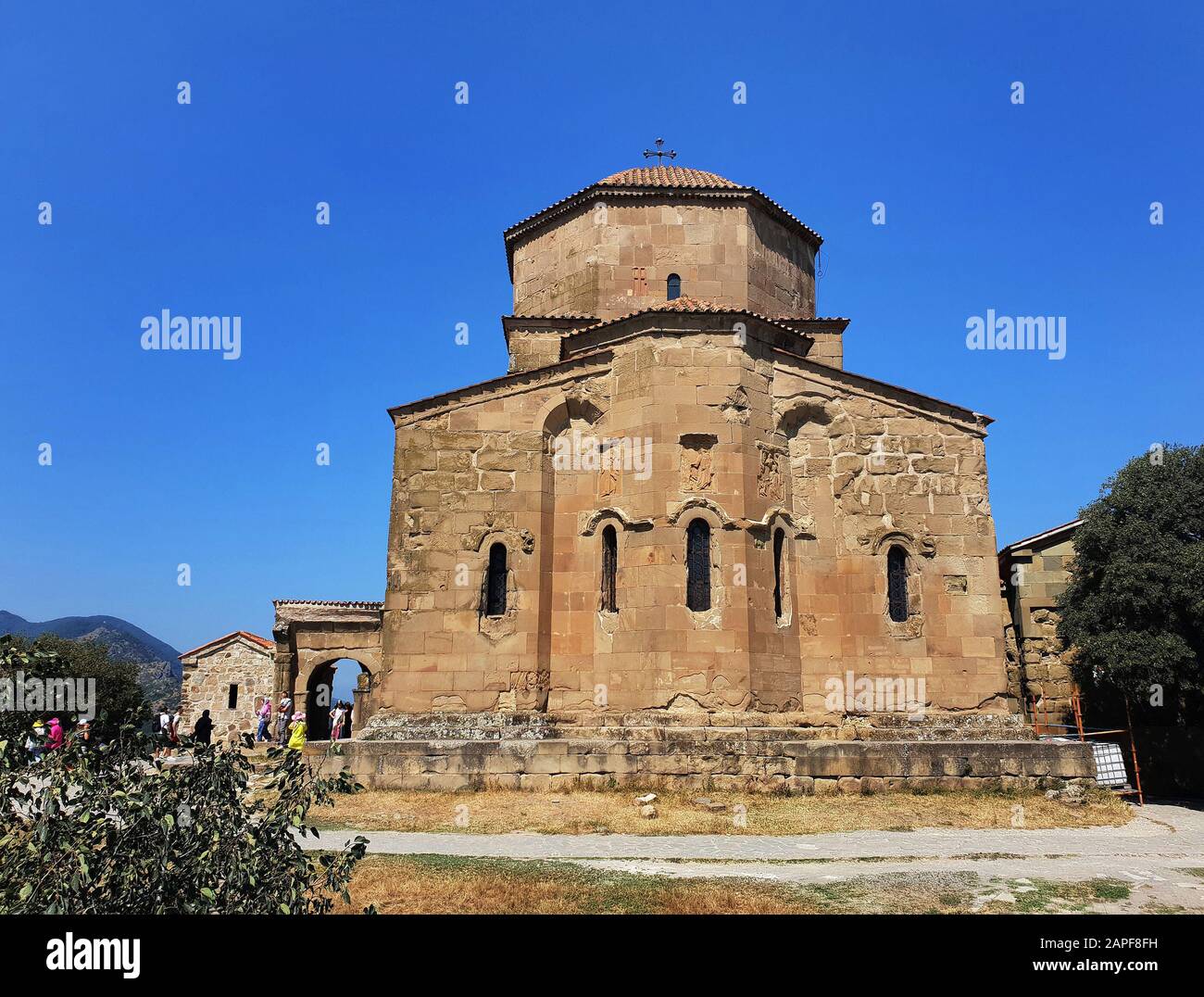 View of the Jvari Monastery near the town of Mtskheta, Georgia Stock Photo