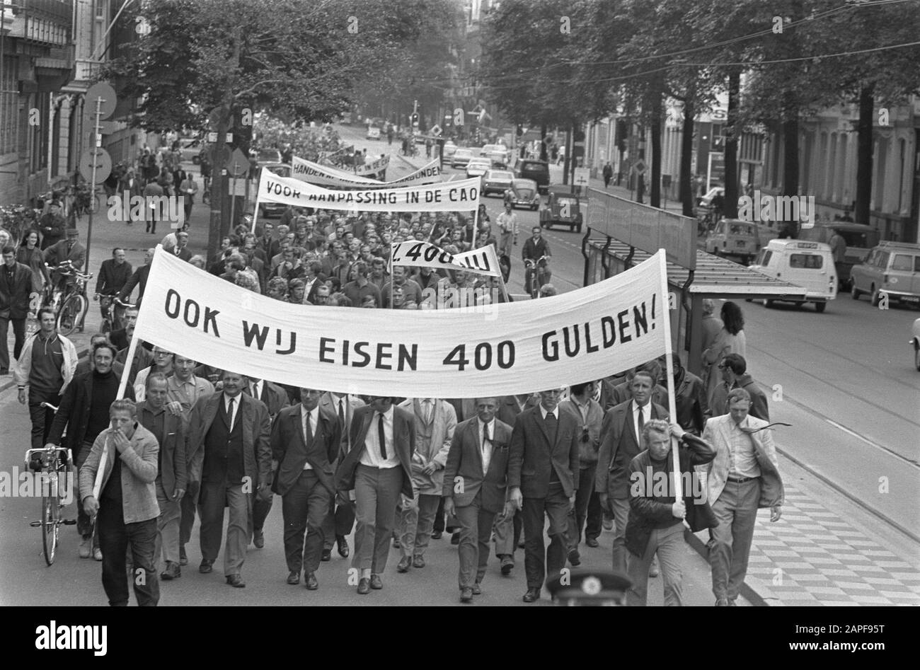 Construction Workers Demonstrate For Payout F 400 In Amsterdam