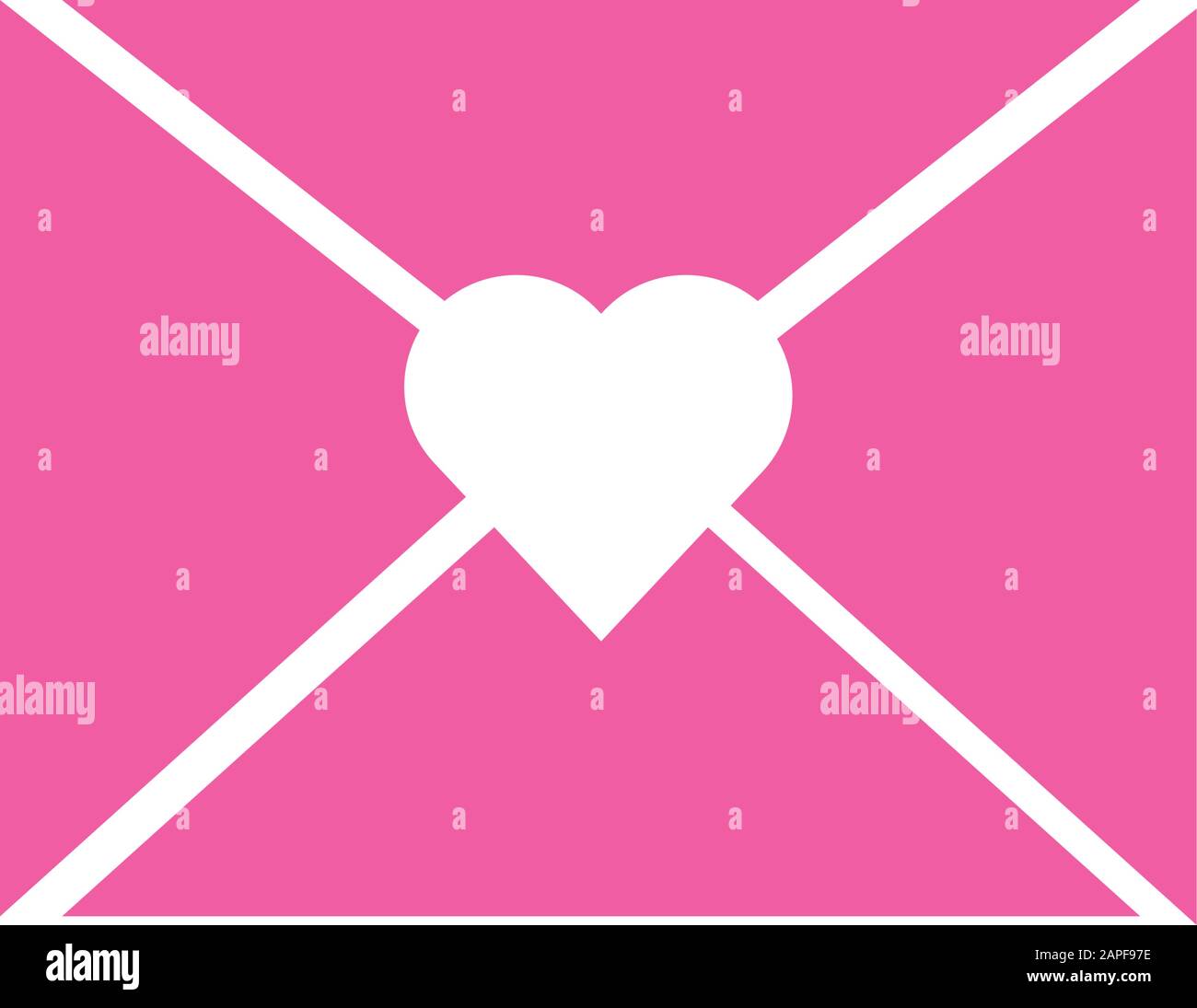 happy valentines day envelope with heart Stock Vector Image & Art - Alamy