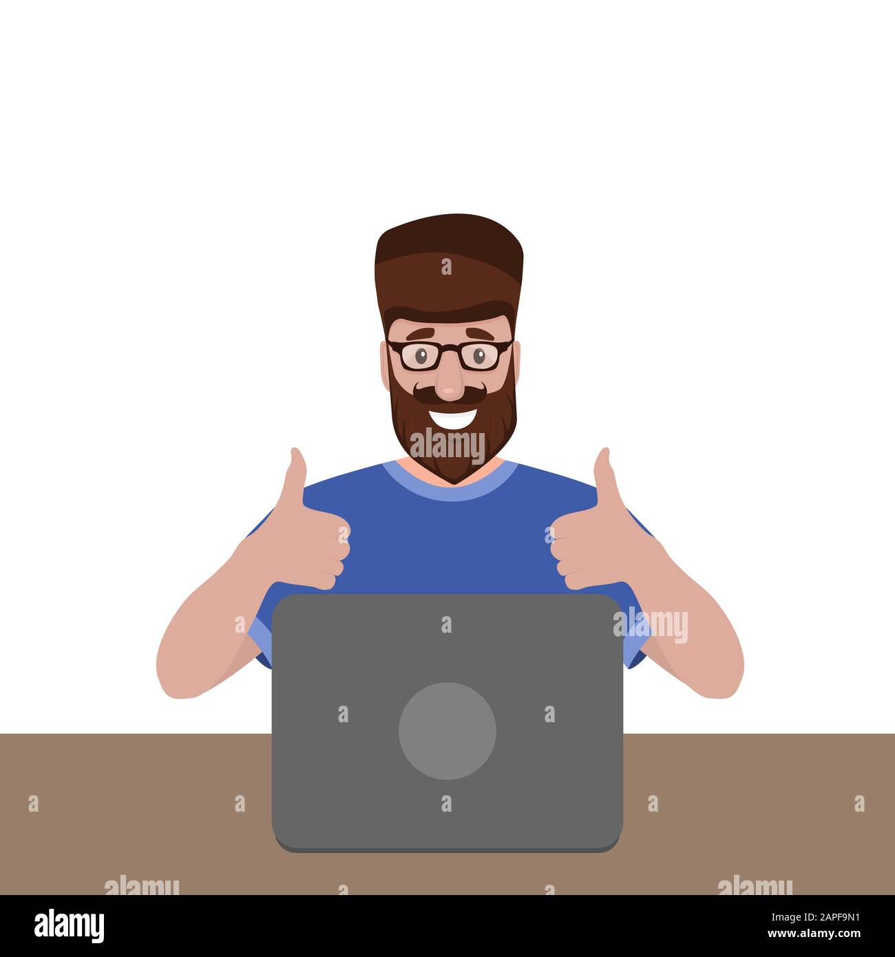 Man sitting working at a laptop. Cartoon vector illustration, flat design Stock Vector Image & Art - Alamy Man sitting working at a laptop. Cartoon vector illustration, flat design Stock Vector Image & Art - Alamy