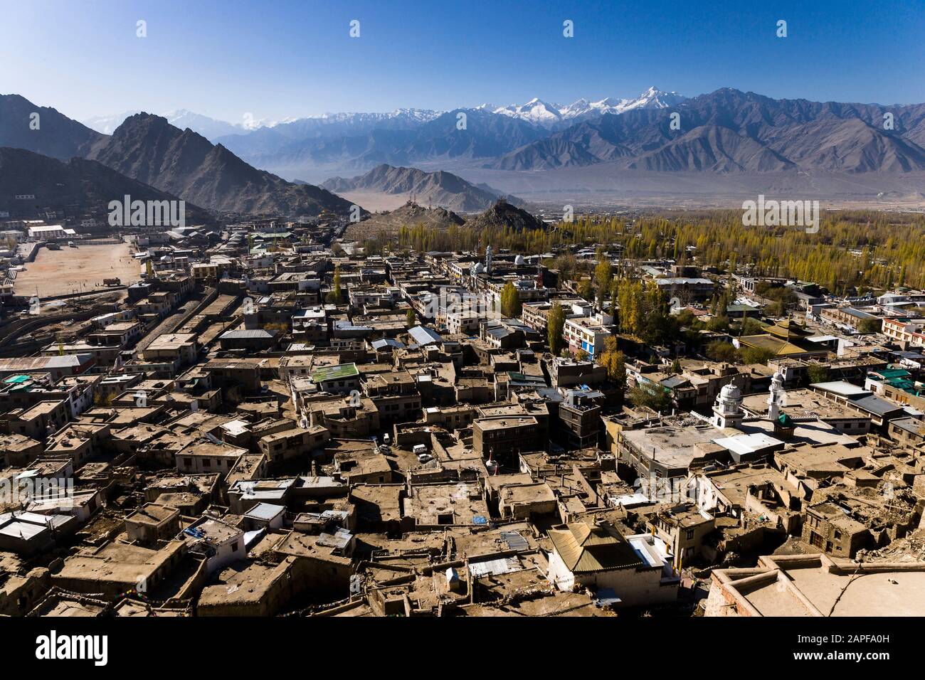 The View of Leh city, Leh, largest town in Ladakh, Ladakh, india, South  Asia, Asia Stock Photo - Alamy
