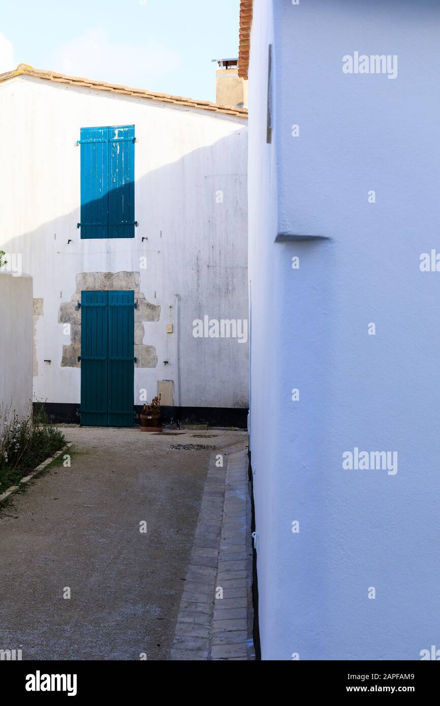 Ile de Re houses, France Stock Photo Alamy