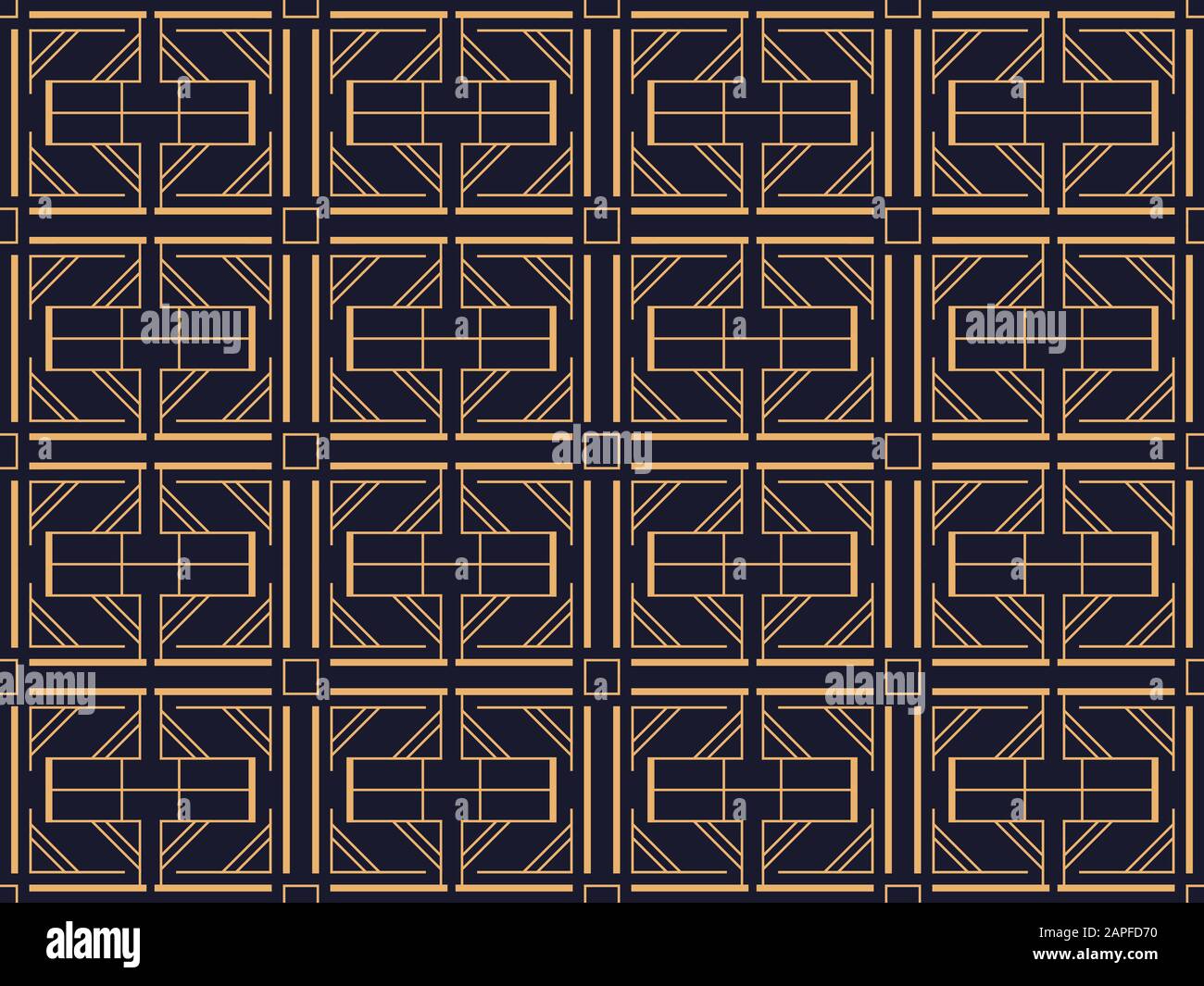 Art deco seamless pattern. Linear geometric art of the 20s in retro style. Vector illustration Stock Vector