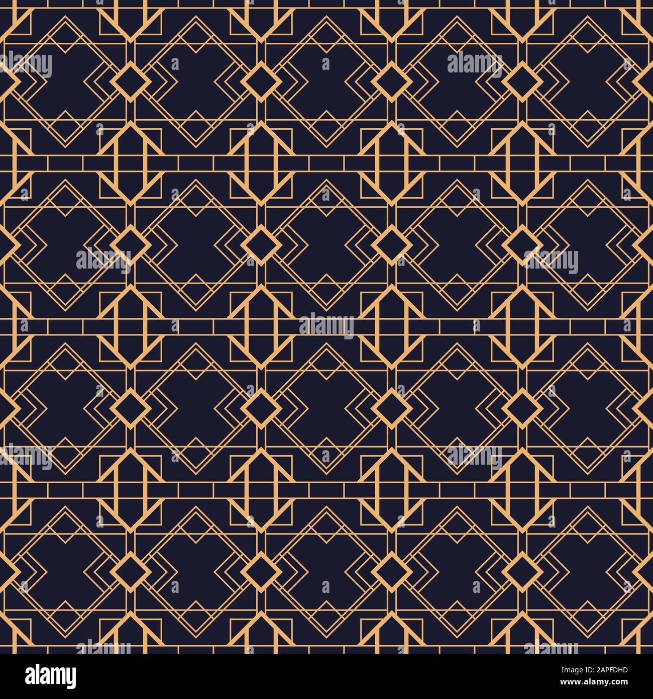 Art deco seamless pattern. Linear geometric art of the 20s in retro ...