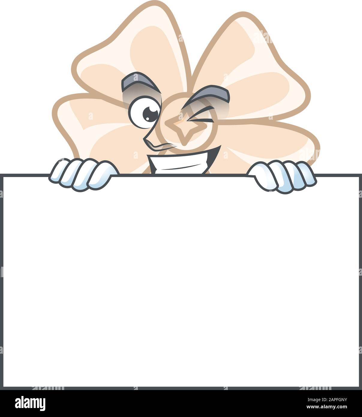 Grinning face chinese white flower cartoon character style hides behind ...