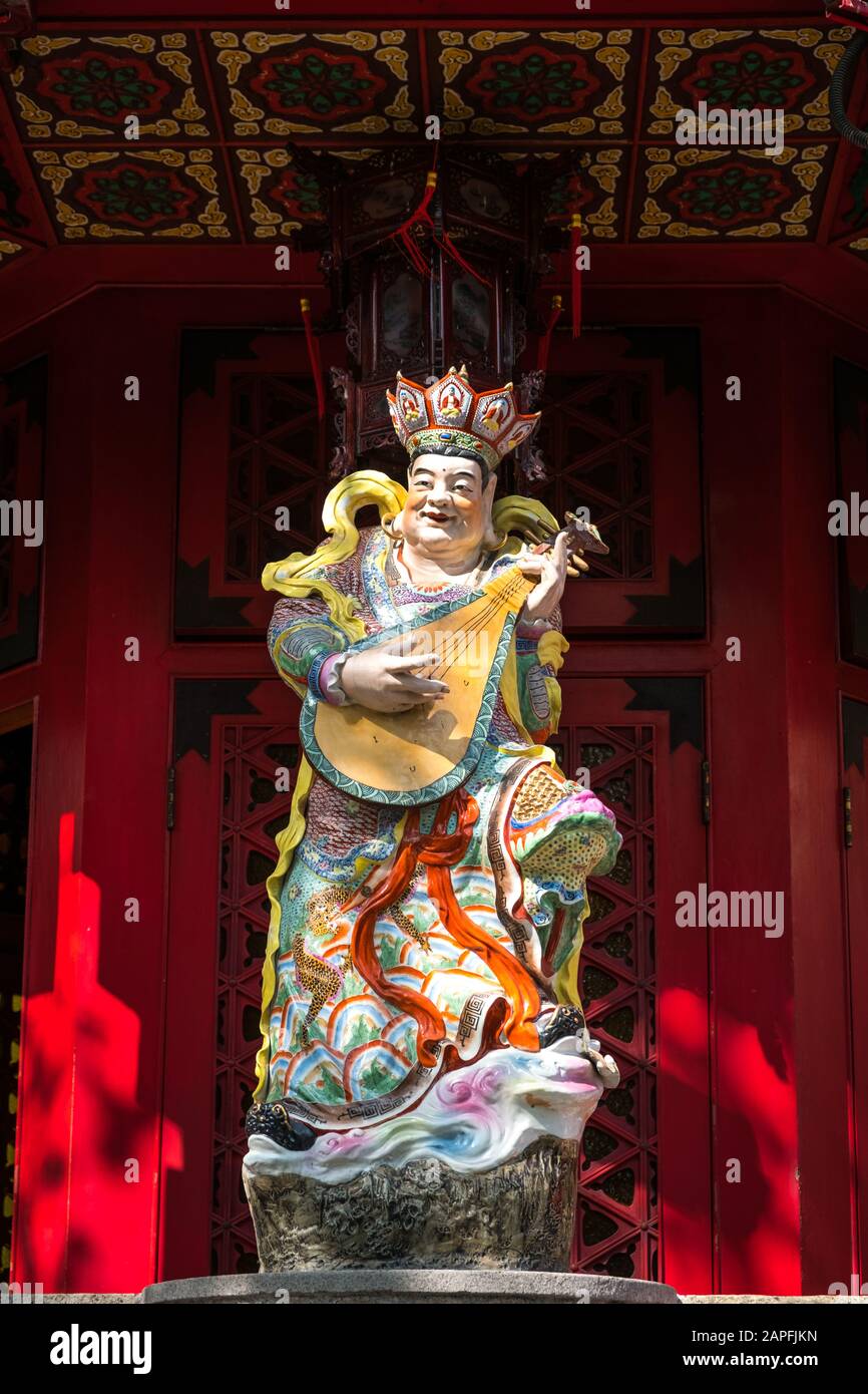HongKong, China - November, 2019:  Classic, traditional, Chinese sculpture in Wong Tai Sin Temple, a historic landmark in Hong Kong Stock Photo