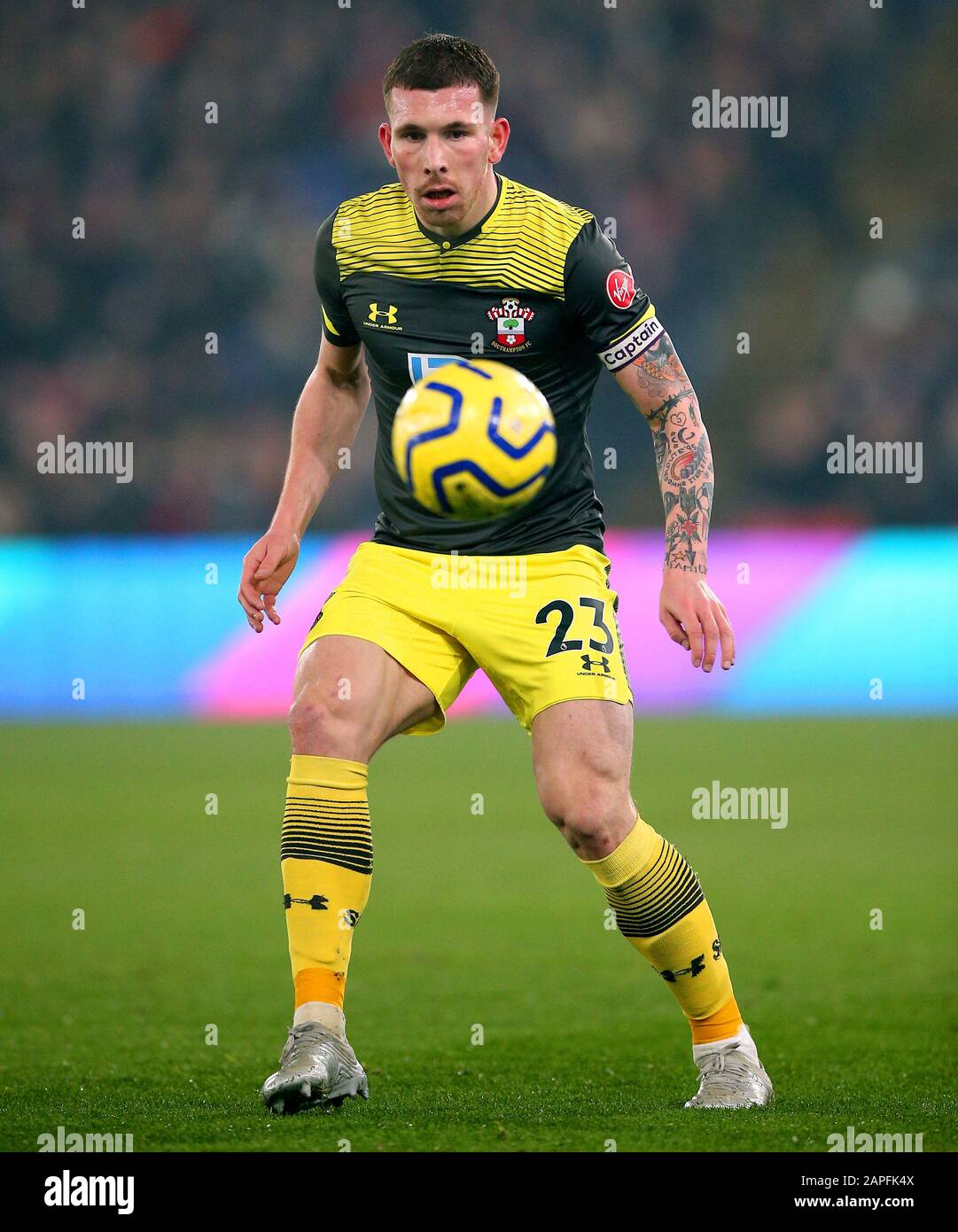 Southampton's Pierre-Emile Hojbjerg in action during the Premier League ...