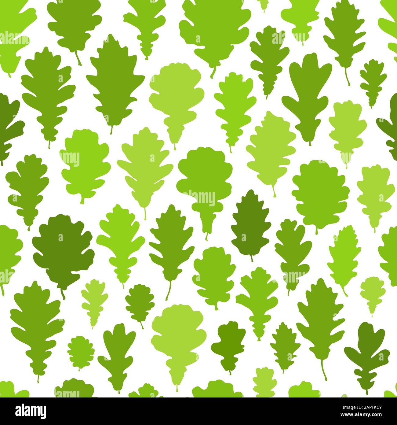 Seamless pattern of green oak leaves vector background Stock Vector ...