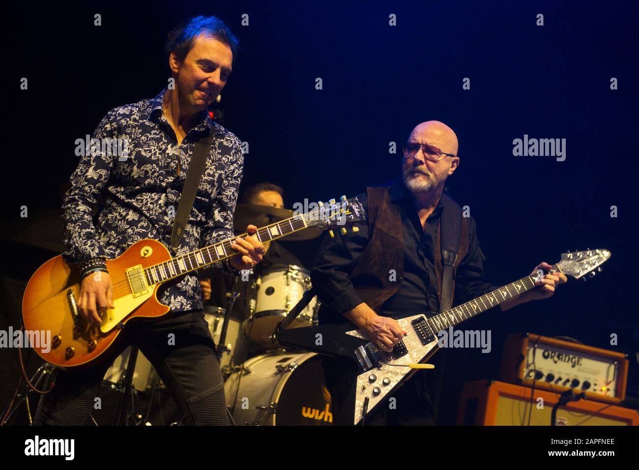 Mark Abrahams and Andy Powell of Wishbone Ash live at the 'Music ...