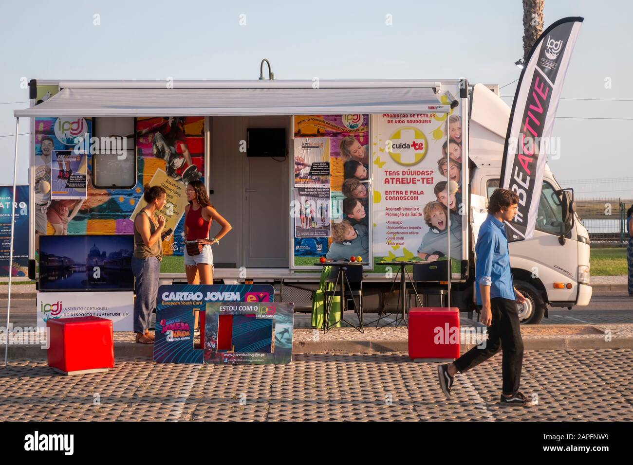 faro -portugal-7th-september-2019-youth-card-car-booth-in-festival-f-a-big-music-festival-on-the-city-of- faro-portugal-2APFNW9.jpg