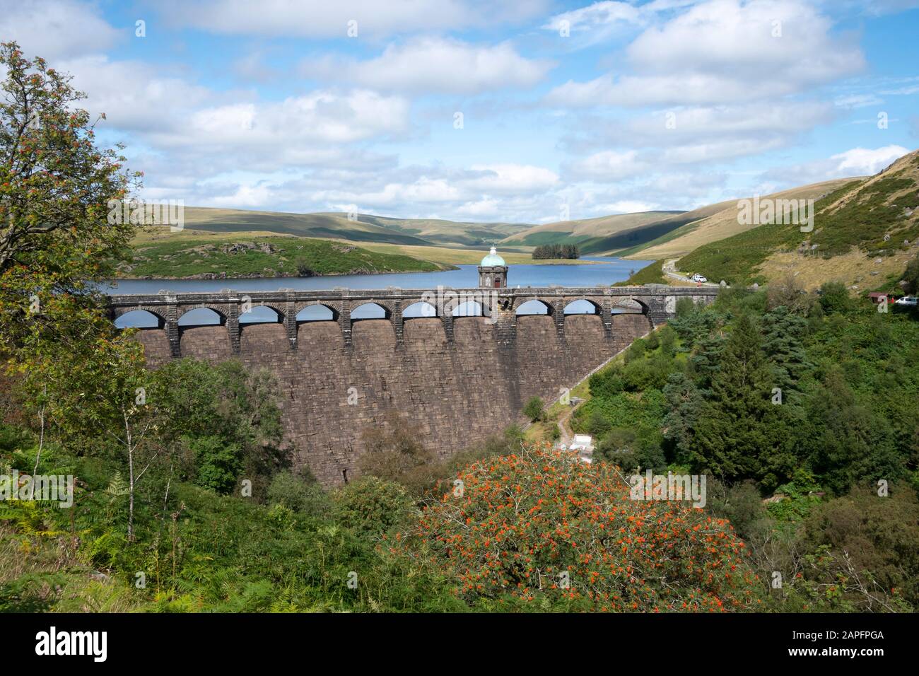 Craig Goch Dam, Elan Valley, Rhayader, Wales Stock Photo