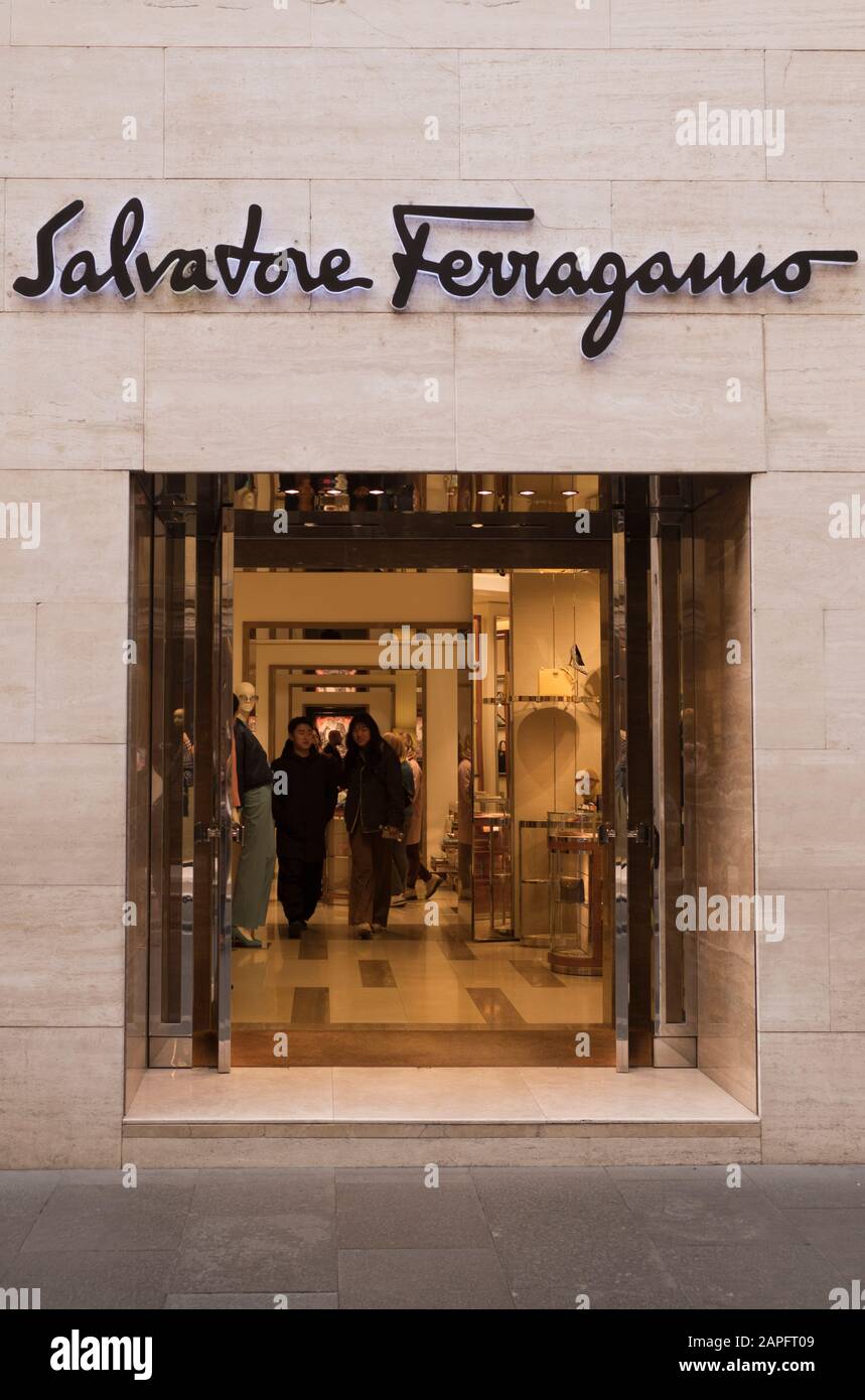 Salvatore Ferragamo store in Via Condotti in Rome Italy Stock Photo - Alamy