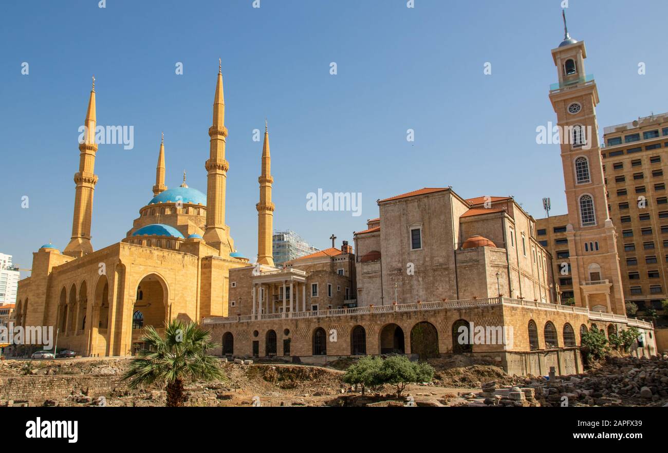 Beirut, Lebanon built on an old preyer corner, the Mohammad AlAmin