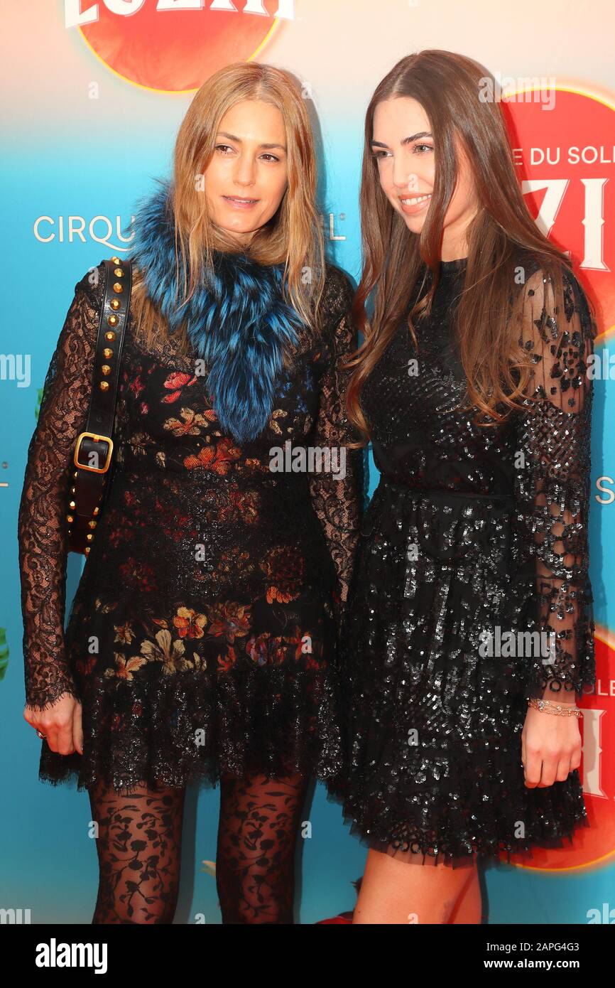 Yasmin Le Bon and Amber Le Bon on the red carpet at the Cirque du