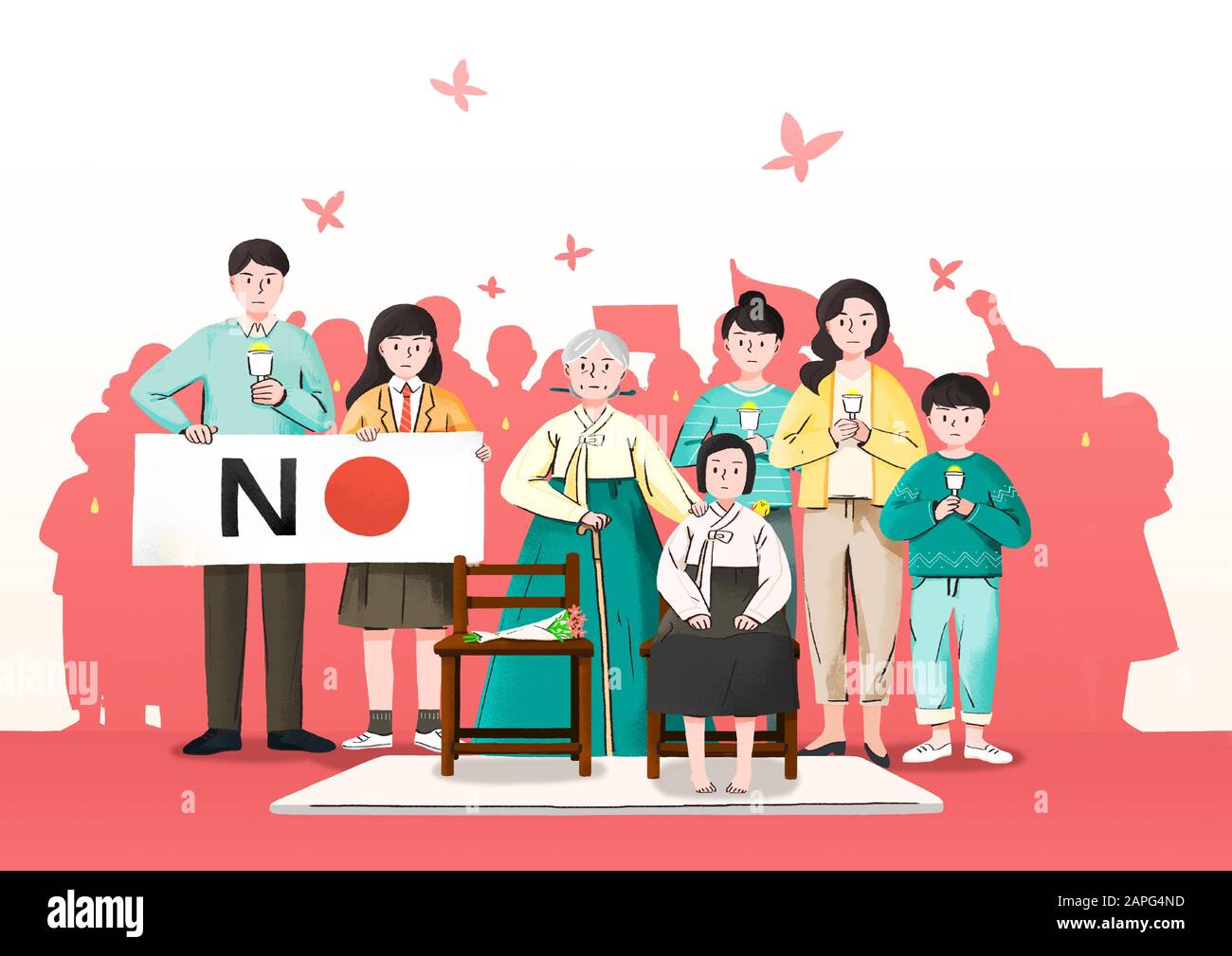 Boycott, group of people are demonstrating protest with placards and