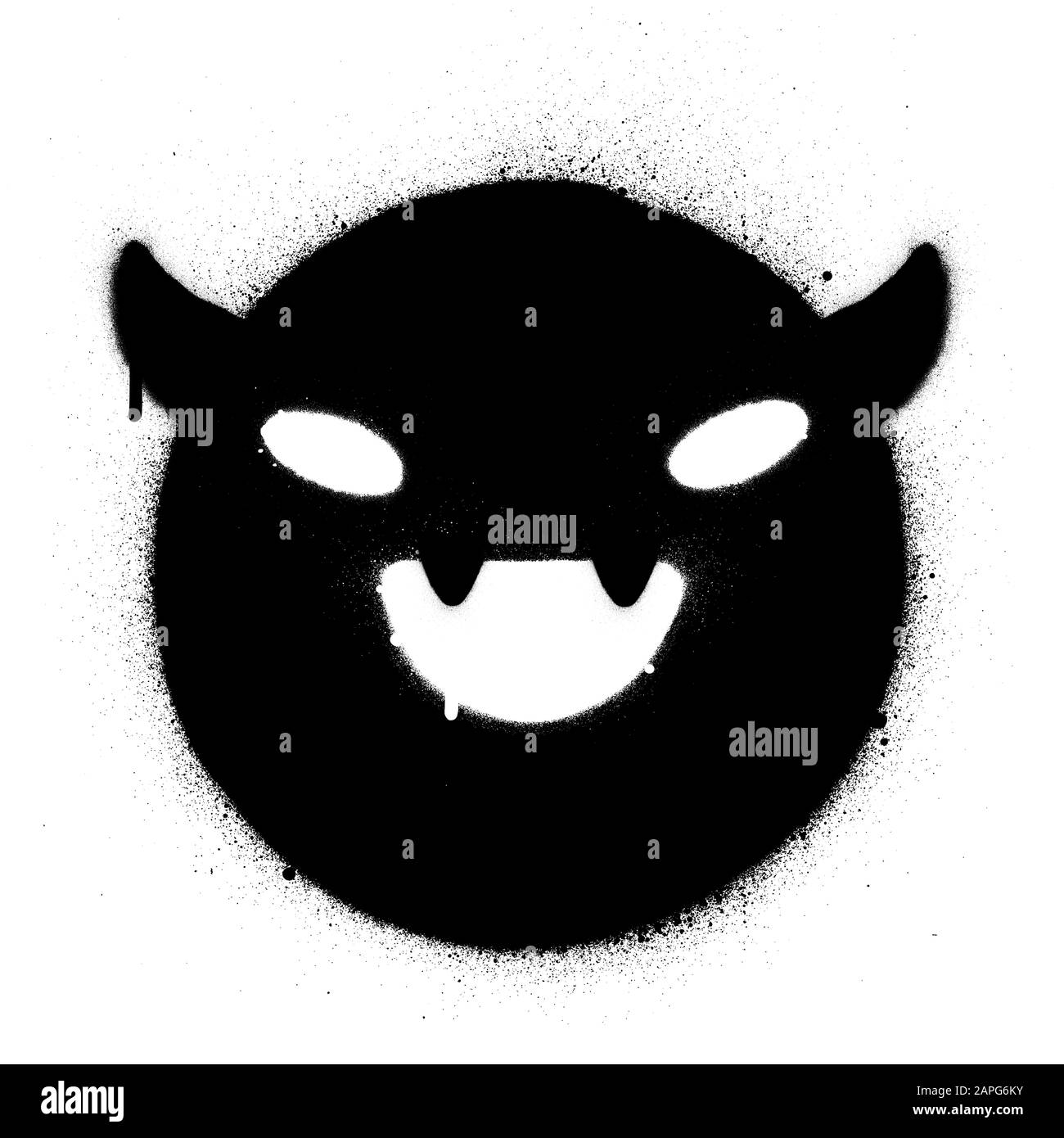 Devil face graffiti Cut Out Stock Images & Pictures - Alamy