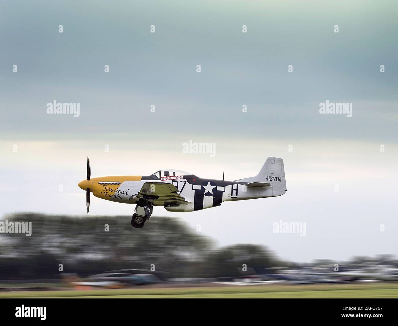 1945 P51 Mustang WW2 Fighter Stock Photo